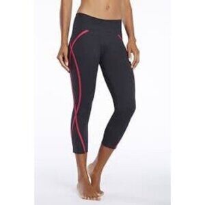 Fabletics Cala Capri Leggings Black and Pink Women’s Size X-Large